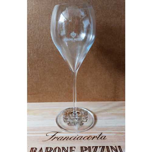 Original Brut Glas aus Franciacorta mit Wappen - Barone Pizzini