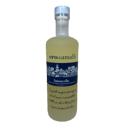 Limoncello aus Amalfi - 0,5 Liter - 35 vol. - Flasche: Downtown saturiert - LOro di Amalfi