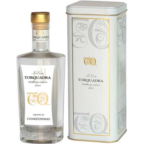 Grappa Trentina di Chardonnay - 0,5 Liter - 40 vol. - in der Metalldose - Torquadra