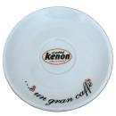 bauchige Espresso Tasse mit fetter Schrift und Unterteller von Kenon - Caffe Centro Brasil
