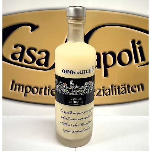 Limoncello Creme aus Amalfi - Crema di Limone - 0,5 Liter - 17 vol. - Flasche: Thai - LOro di Amalfi