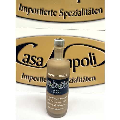 Haselnuss Creme aus Amalfi - Crema di Nocciola - 0,5 Liter - 17 vol. - Flasche: Thai - LOro di Amalfi