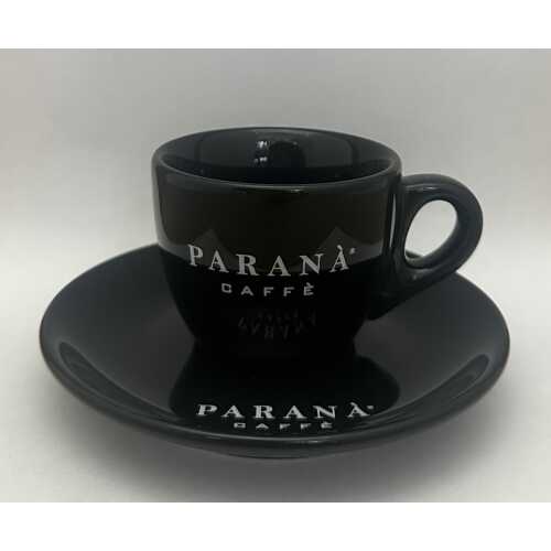 Espresso Tasse mit Unterteller schwarz von Parana - Parana srl