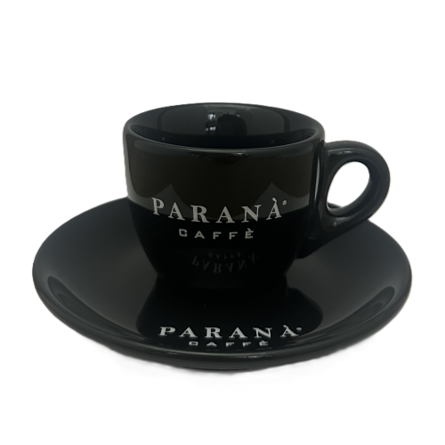 Espresso Tasse mit Unterteller schwarz von Parana - Parana srl