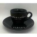 Espresso Tasse mit Unterteller schwarz von Parana -...