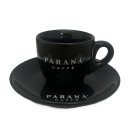Espresso Tasse mit Unterteller schwarz von Parana -...