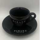 Espresso Tasse mit Unterteller schwarz von Parana -...