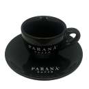 Espresso Tasse mit Unterteller schwarz von Parana -...