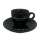 Espresso Tasse mit Unterteller schwarz von Parana - Parana srl