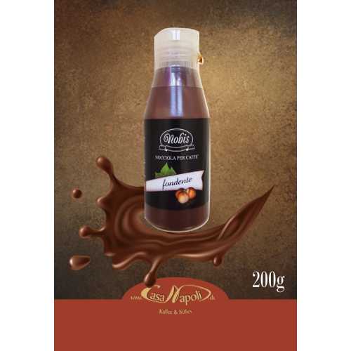 Zartbitterschokolade als Kaffee-Dressing - Fondente - 200 gr - Topping - Nobis Nocciola - MHD 31-01-2020