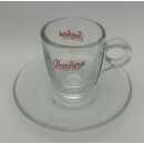 Espresso Tasse aus Glas mit Unterteller - Barbera Caffe