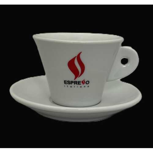 Cappuccino Tasse mit Unterteller von Espresso - Espresso Caffe
