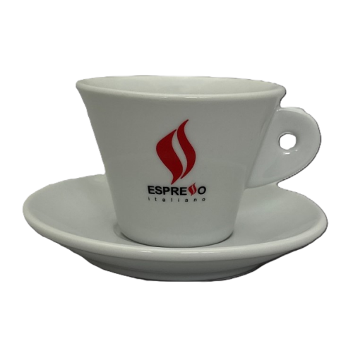 Cappuccino Tasse mit Unterteller von Espresso - Espresso Caffe