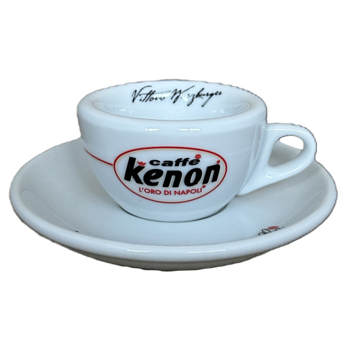 bauchige Espresso Tasse mit Unterteller von Kenon - Caffe Centro Brasil