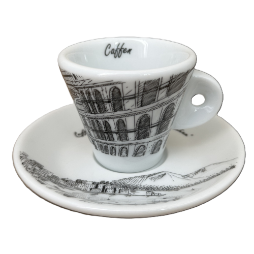 Espresso Tasse mit Unterteller von Caffen - Galleria Umberto I