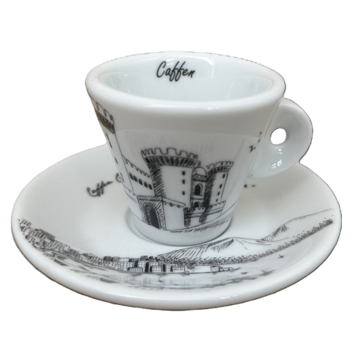 Espresso Tasse mit Unterteller von Caffen - Maschio Angioino