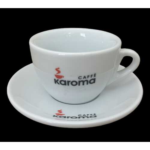 Cappuccino Tasse mit Unterteller von Karoma - Karoma Caffe Feio srl