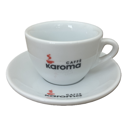 Cappuccino Tasse mit Unterteller von Karoma - Karoma Caffe Feio srl