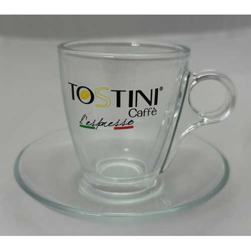 Espresso Glas mit Unterteller von Tostini - Tostini Caffe srl