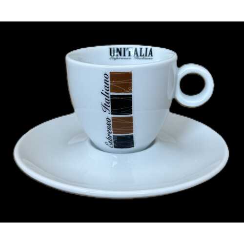 Espresso Tasse mit Unterteller von Unitalia - Universal Caffe