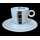 Espresso Tasse mit Unterteller von Unitalia - Universal Caffe