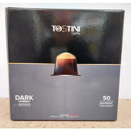 Dark Dolce Strong - kompatible Kaffeekapseln für Nespresso® - Maschinen - 50 Stück - Tostini Caffe