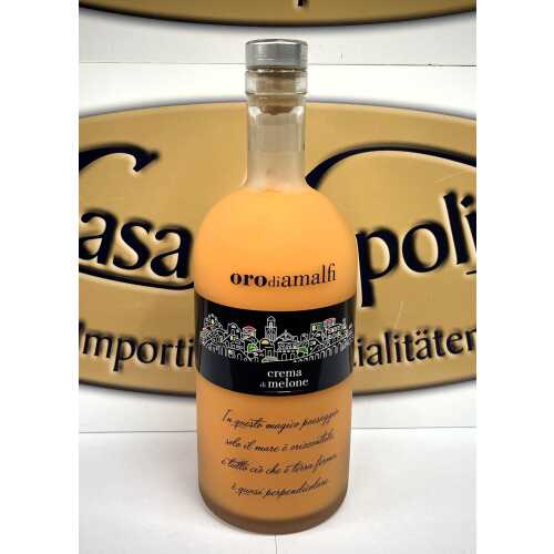 Melonen Creme aus Amalfi - Crema di Melone - 1,0 Liter - 17 vol. - Flasche: Cristal - LOro di Amalfi