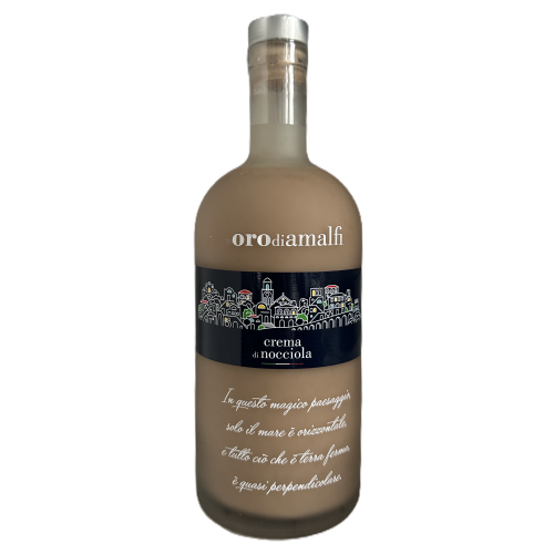 Haselnuss Creme aus Amalfi - Crema di Nocciola - 1,0 Liter - 17 vol. - Flasche: Downtown saturiert - LOro di Amalfi