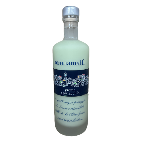 Pistazien Creme aus Amalfi - Crema di Pistacchio - 0,5 Liter - 17 vol. - Flasche: Downtown saturiert - LOro di Amalfi
