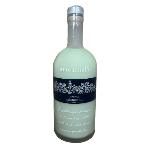 Pistazien Creme aus Amalfi - Crema di Pistacchio - 1,0 Liter - 17 vol. - Flasche: Downtown saturiert - LOro di Amalfi