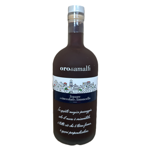 Schokoladen Limoncello Likör - Cioccolato e Limoncello - 1,0 Liter - 17 vol. - Flasche: Downtown saturiert - LOro di Amalfi