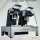 Coffee Tower 2CAV - Design aus Edelstahl, schwarzem Stahlblech und Holz - Volumetrico - 2 * Kaffee, Heisswasser und Dampf - 2-Liter Edelstahl-Boiler - Energy Saving System - Spinel