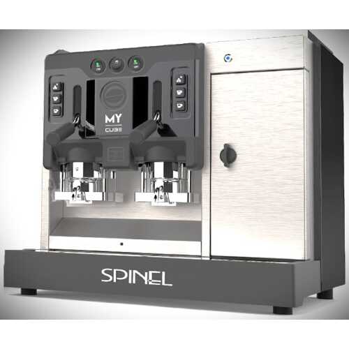 My Cube - Edelstahl satiniert - 2 Kaffeegruppen - Spinel