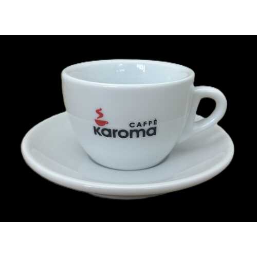 Cappuccino Tasse mit Unterteller von Karoma - Karoma Caffe Feio srl