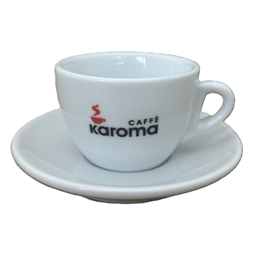 Cappuccino Tasse mit Unterteller von Karoma - Karoma Caffe Feio srl