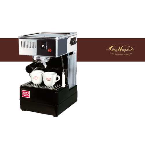 Modell 0810 - Edelstahl-Schwarz - Kaffee + Heisswasser + Dampf - Einkreis - Quick Mill