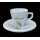 Espresso Tasse mit hellbraunen Deatils mit Unterteller weiß von Caffe Parana - Parana srl