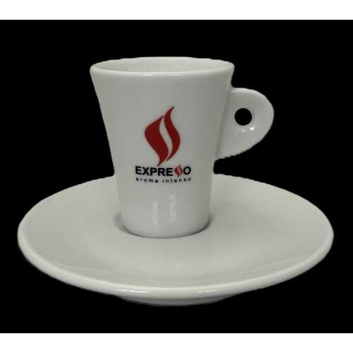 schlanke Espresso Tasse mit Unterteller von Expresso - Espresso Caffe