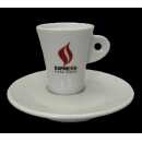 schlanke Espresso Tasse mit Unterteller von Expresso - Espresso Caffe