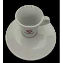 schlanke Espresso Tasse mit Unterteller von Expresso - Espresso Caffe