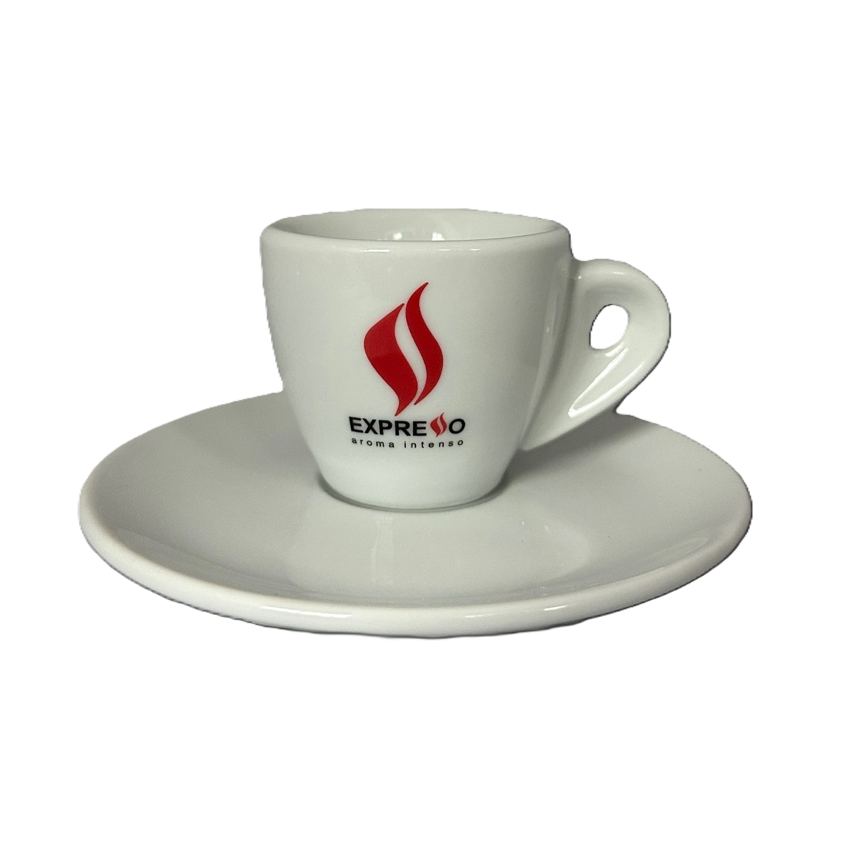 gedrungene Espresso Tasse mit Unterteller von Expresso