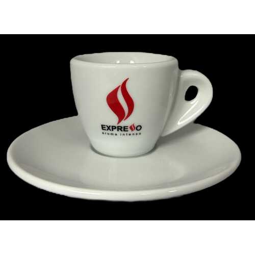 gedrungene Espresso Tasse mit Unterteller von Expresso - Espresso Caffe