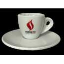 gedrungene Espresso Tasse mit Unterteller von Expresso - Espresso Caffe