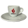 gedrungene Espresso Tasse mit Unterteller von Expresso - Espresso Caffe