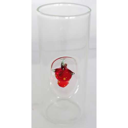 Likör Glas mit Erdbeere - 50 ml